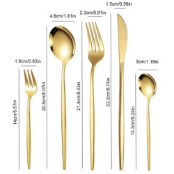 Set Cubiertos 30 Pz Dorado