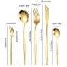 Set Cubiertos 30 Pz Dorado