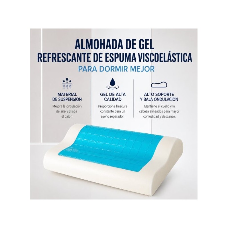 Almohada Gel Azul 40 x 60 cm
