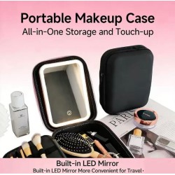 Cosmetiquera Espejo Led Tapa Dura