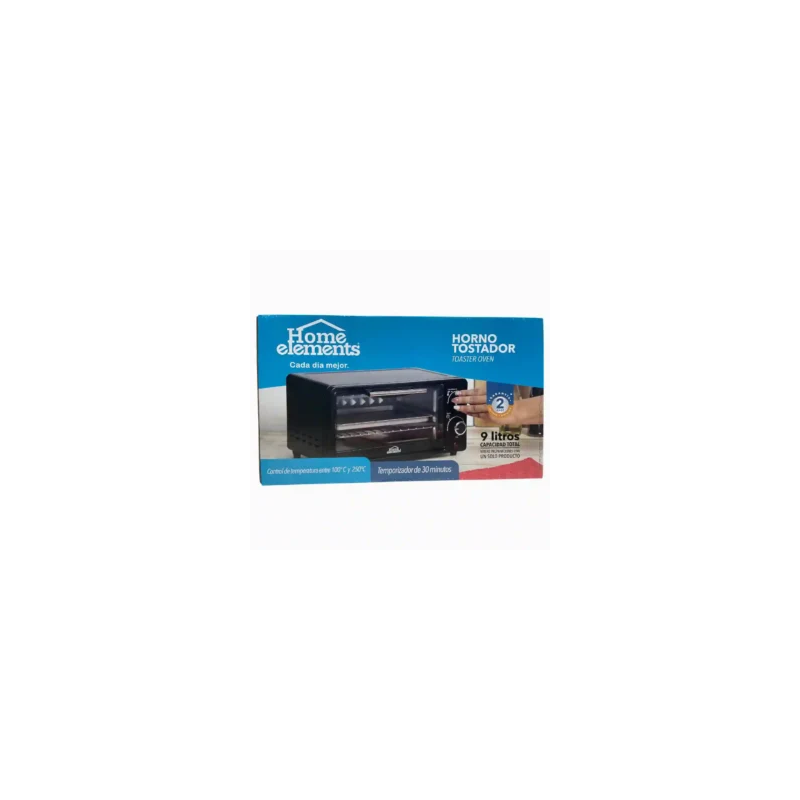 HORNO TOSTADOR HOME ELEMENTS 9L 800W HEHT09N