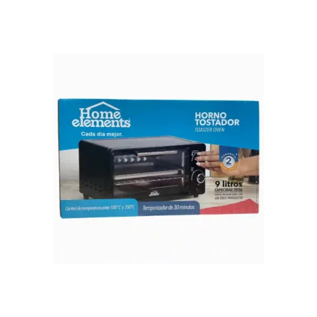 HORNO TOSTADOR HOME ELEMENTS 9L 800W HEHT09N