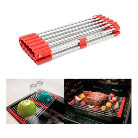 Escurridor 2 En1 Rejilla De Cocina Expandible Multifuncional