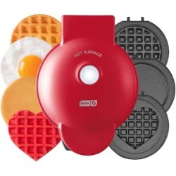 Mini waflera 3 en 1 con platos extraíbles