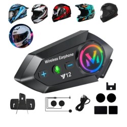 Intercomunicador Bluetooth Pay12ra Casco De Moto V12