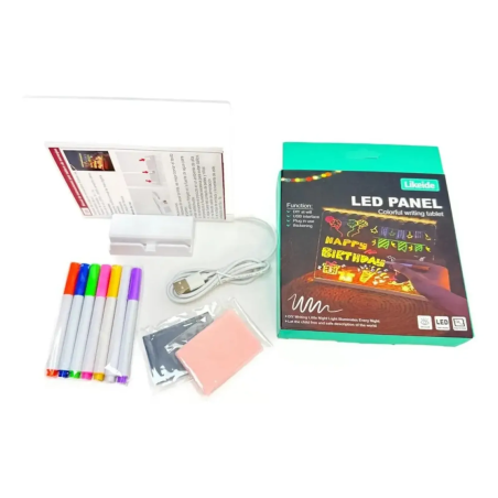 TABLETA MAGICA LUMINOSA ACRILICA CON MARCADORES