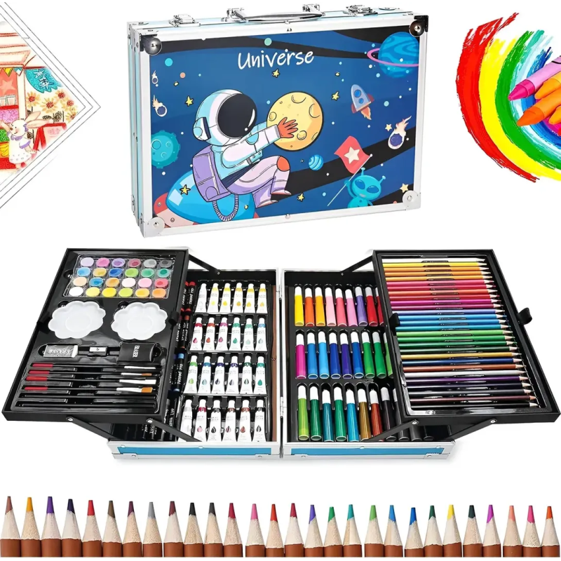 MALETIN KIT DE ARTE METALICO DIBUJO CREATIVO