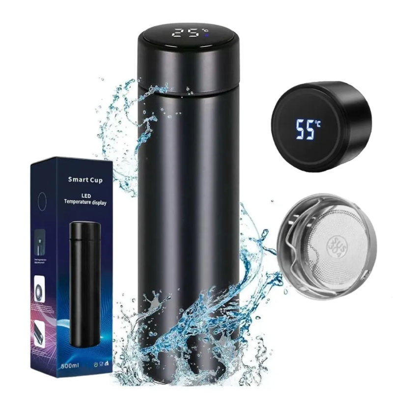 TERMO INTELIGENTE CON PANTALLA LED ACERO INOXIDABLE