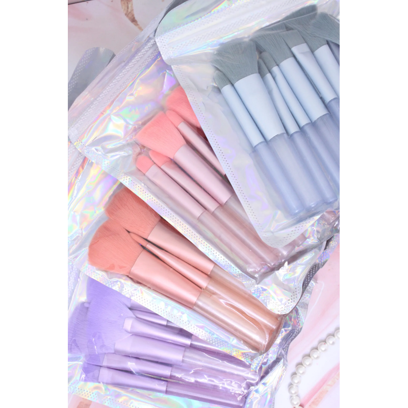 Set Brochas Mango Transparente Colores x 10 Pz