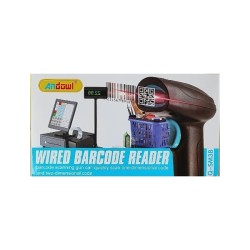 Lector código de barras y QR alambrico Andowl SM3B Conexión por cable usb.