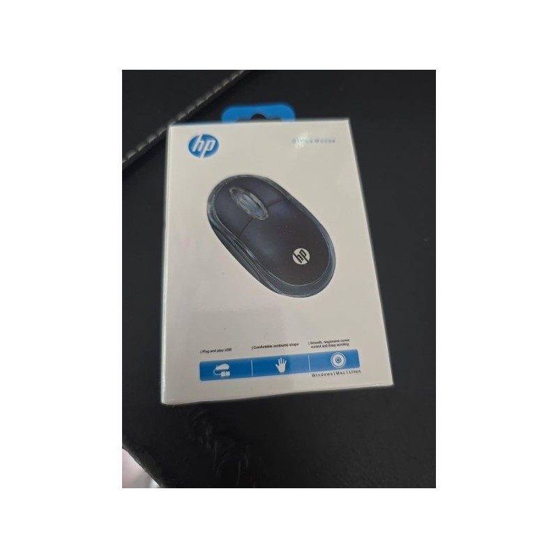 Mouse HP OFFICE ASIA, conexión USB. NEGRO