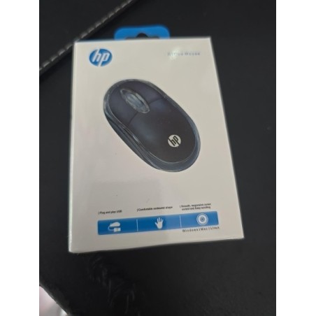 Mouse HP OFFICE ASIA, conexión USB. NEGRO