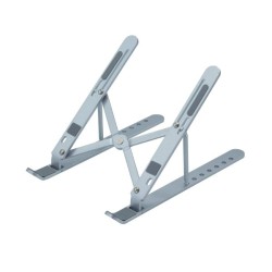 Soporte metálico para portatil. Ecualizable 5 niveles. Aluminio. 2 colores
