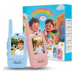 WALKIE TALKIE INTERCOMUNICADOR INFANTIL CON PANTALLA Y CAMARA RECARGABLES