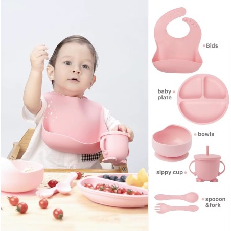 SET LOZA PARA BEBES SILICONA