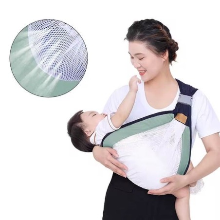 Canguro para bebés ligero y plegable, malla transpirable