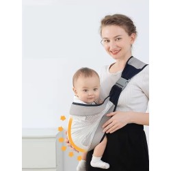 Canguro para bebés ligero y plegable, malla transpirable