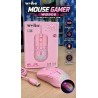 Mouse Gamer WEIBO WB-905 PINK de conexión cable USB