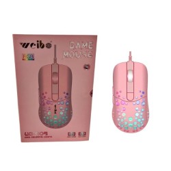 Mouse Gamer WEIBO WB-905 PINK de conexión cable USB