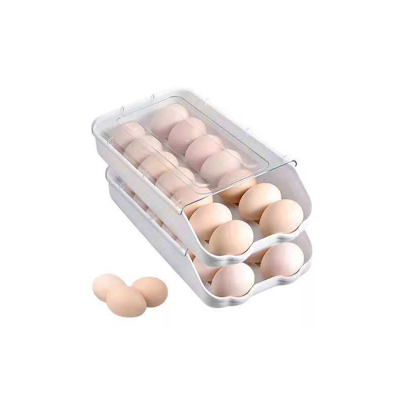 CAJA DE ALMACENAMIENTO DE HUEVOS BANDEJA PLASTICO