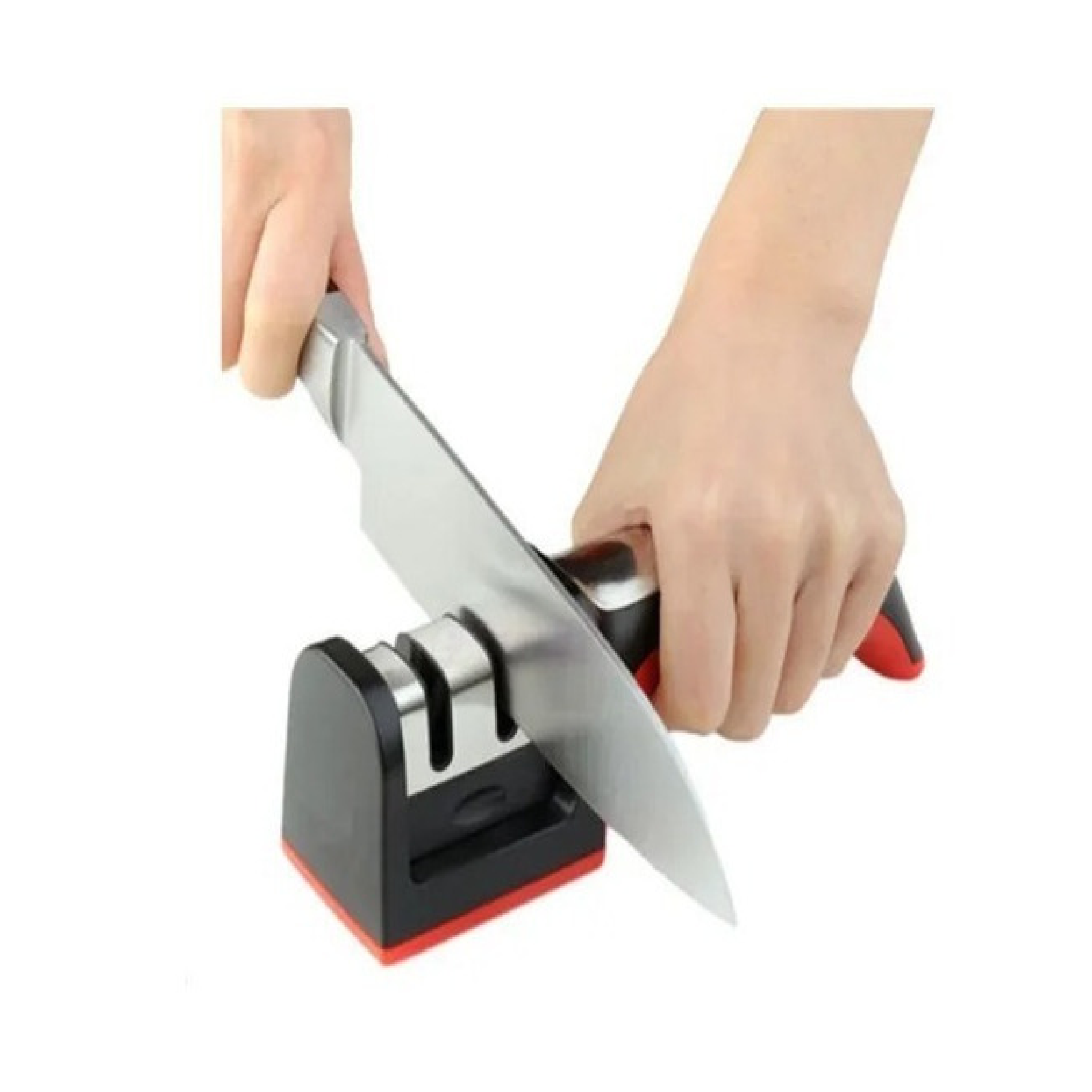 Afilador De Cuchillos Con Mango Ergonómico En Acero Inoxidable - Imagen 2
