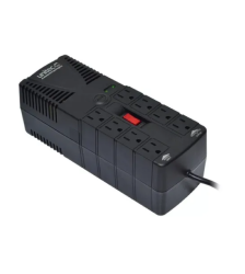 Regulador de voltaje u-1200 Unitec De 8 Tomas