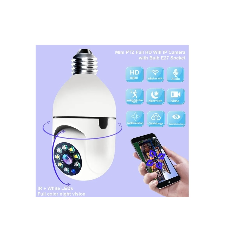 CAMARA IP WIFI BOMBILLO ROBOT - Imagen 6