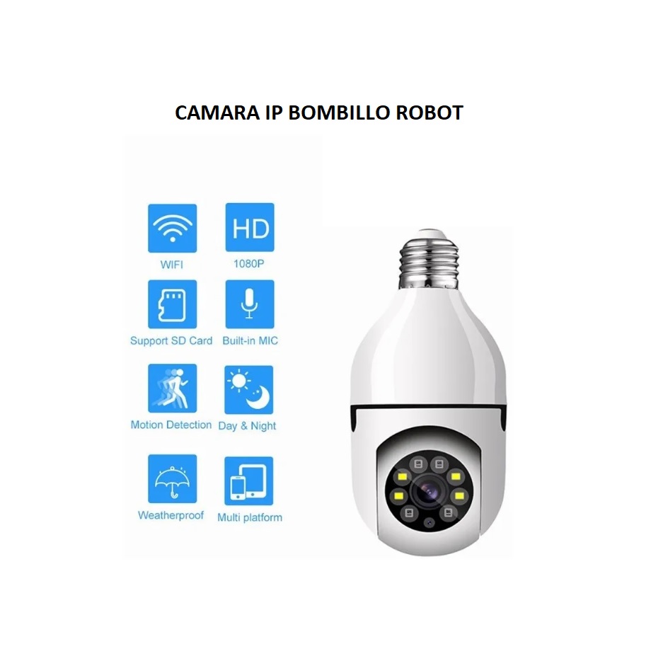 CAMARA IP WIFI BOMBILLO ROBOT - Imagen 7