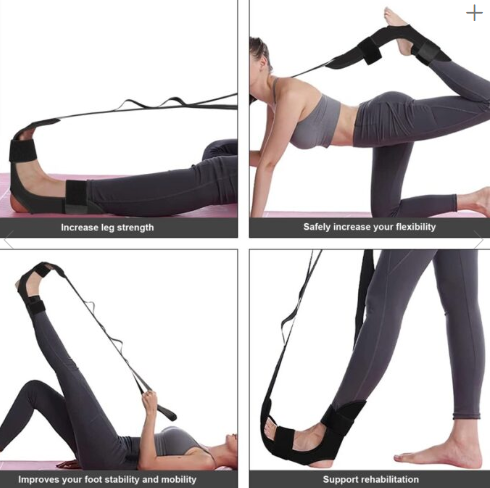 Correa para estiramiento muscular banda elástica de flexibilidad - Imagen 4
