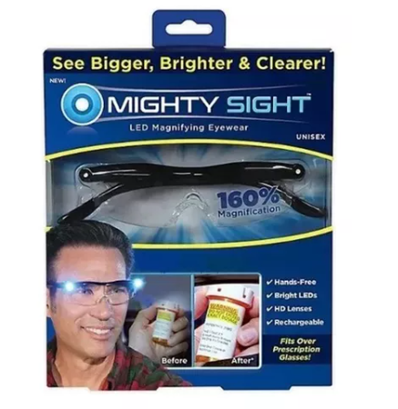 Gafas de lectura con lupa y luz led recargable accesorio lectura