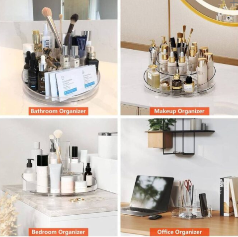 Organizador de maquillaje multifuncional Giratorio 360 de 1 Nivel - Imagen 3