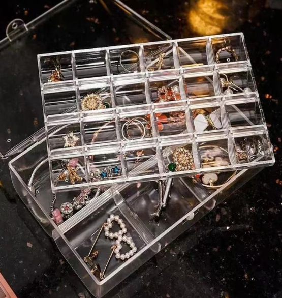 Organizador 2 en 1 con tapa Multifuncional joyas y maquillaje - Imagen 4