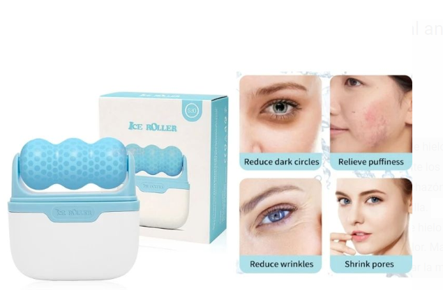 Rodillo de masaje en frio 2 en 1 estiramiento facial antiarrugas - Imagen 3