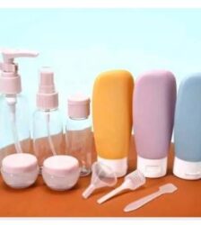 Kit Envases Para Viaje 8 Frascos Estuche