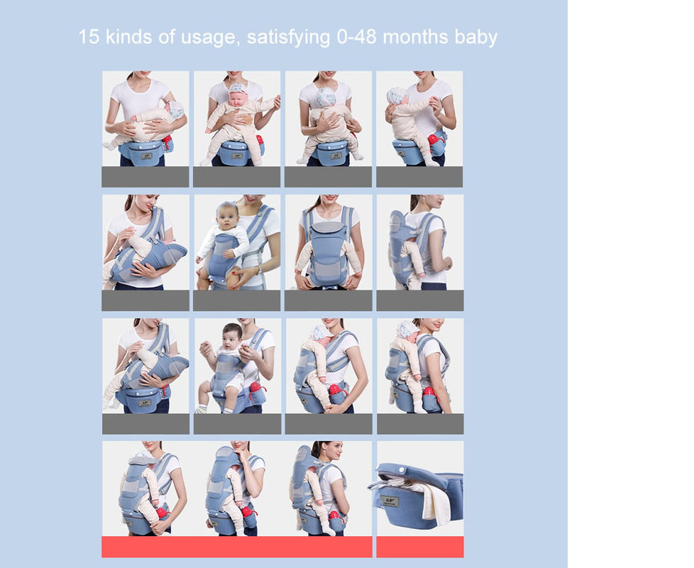 Canguro para bebe 3 en 1 cargador ajustable ergonomico - Imagen 4