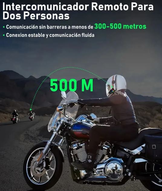 Intercomunicador De Casco Audífonos Bluetooth Moto Rgb V10 - Imagen 6